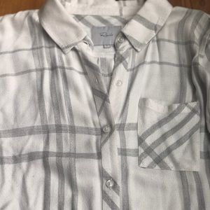 White and Grey Rails plaid shirt